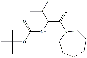 [1-(Azepane-1-carbonyl)-2-methyl-propyl]-carbamic acid tert-butyl ester Struktur