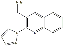 [2-(1H-pyrazol-1-yl)quinolin-3-yl]methanamine Struktur