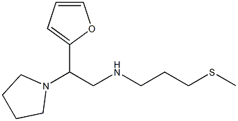 [2-(furan-2-yl)-2-(pyrrolidin-1-yl)ethyl][3-(methylsulfanyl)propyl]amine Struktur