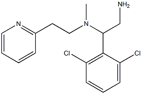 [2-amino-1-(2,6-dichlorophenyl)ethyl](methyl)[2-(pyridin-2-yl)ethyl]amine Struktur