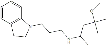 [3-(2,3-dihydro-1H-indol-1-yl)propyl](4-methoxy-4-methylpentan-2-yl)amine Struktur