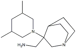 [3-(3,5-dimethylpiperidin-1-yl)-1-azabicyclo[2.2.2]octan-3-yl]methanamine Struktur