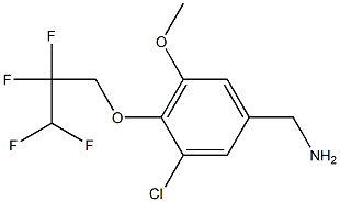 [3-chloro-5-methoxy-4-(2,2,3,3-tetrafluoropropoxy)phenyl]methanamine Struktur