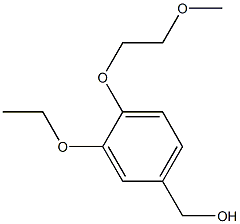 [3-ethoxy-4-(2-methoxyethoxy)phenyl]methanol Struktur