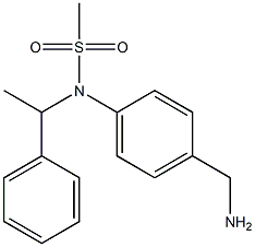 [4-(aminomethyl)phenyl]-N-(1-phenylethyl)methanesulfonamide Struktur