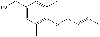 [4-(but-2-en-1-yloxy)-3,5-dimethylphenyl]methanol Struktur