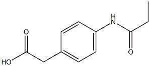 [4-(propionylamino)phenyl]acetic acid Struktur