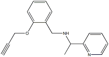 {[2-(prop-2-yn-1-yloxy)phenyl]methyl}[1-(pyridin-2-yl)ethyl]amine Struktur