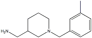 {1-[(3-methylphenyl)methyl]piperidin-3-yl}methanamine Struktur