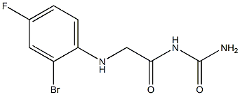 {2-[(2-bromo-4-fluorophenyl)amino]acetyl}urea Struktur