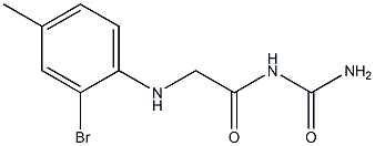 {2-[(2-bromo-4-methylphenyl)amino]acetyl}urea Struktur