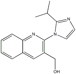 {2-[2-(propan-2-yl)-1H-imidazol-1-yl]quinolin-3-yl}methanol Struktur