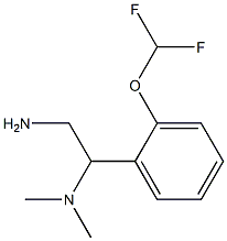 {2-amino-1-[2-(difluoromethoxy)phenyl]ethyl}dimethylamine Struktur