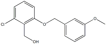 {2-chloro-6-[(3-methoxyphenyl)methoxy]phenyl}methanol Struktur