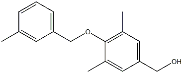 {3,5-dimethyl-4-[(3-methylphenyl)methoxy]phenyl}methanol Struktur