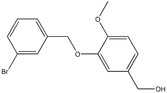 {3-[(3-bromophenyl)methoxy]-4-methoxyphenyl}methanol Struktur