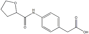 {4-[(tetrahydrofuran-2-ylcarbonyl)amino]phenyl}acetic acid Struktur