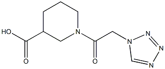 1-(1H-tetrazol-1-ylacetyl)piperidine-3-carboxylic acid Struktur