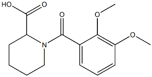 1-(2,3-dimethoxybenzoyl)piperidine-2-carboxylic acid Struktur