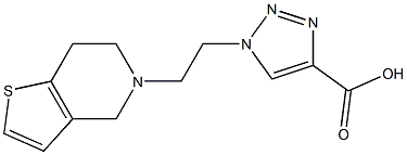 1-(2-{4H,5H,6H,7H-thieno[3,2-c]pyridin-5-yl}ethyl)-1H-1,2,3-triazole-4-carboxylic acid Struktur