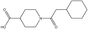 1-(2-cyclohexylacetyl)piperidine-4-carboxylic acid Struktur