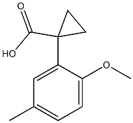 1-(2-methoxy-5-methylphenyl)cyclopropane-1-carboxylic acid Struktur