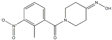 1-(2-methyl-3-nitrobenzoyl)piperidin-4-one oxime Struktur