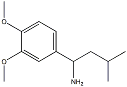 1-(3,4-dimethoxyphenyl)-3-methylbutan-1-amine Struktur