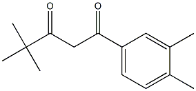 1-(3,4-dimethylphenyl)-4,4-dimethylpentane-1,3-dione Struktur