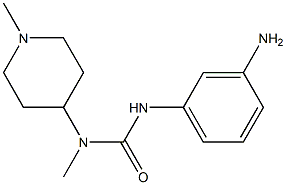 1-(3-aminophenyl)-3-methyl-3-(1-methylpiperidin-4-yl)urea Struktur