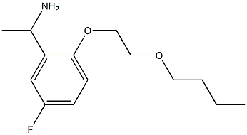 1-[2-(2-butoxyethoxy)-5-fluorophenyl]ethan-1-amine Struktur