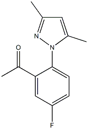 1-[2-(3,5-dimethyl-1H-pyrazol-1-yl)-5-fluorophenyl]ethan-1-one Struktur