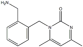 1-[2-(aminomethyl)benzyl]-4,6-dimethylpyrimidin-2(1H)-one Struktur