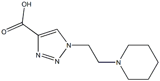 1-[2-(piperidin-1-yl)ethyl]-1H-1,2,3-triazole-4-carboxylic acid Struktur