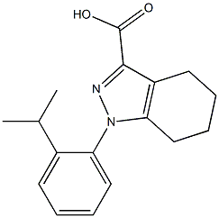 1-[2-(propan-2-yl)phenyl]-4,5,6,7-tetrahydro-1H-indazole-3-carboxylic acid Struktur