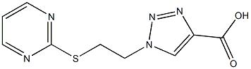 1-[2-(pyrimidin-2-ylsulfanyl)ethyl]-1H-1,2,3-triazole-4-carboxylic acid Struktur