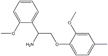 1-[2-amino-2-(2-methoxyphenyl)ethoxy]-2-methoxy-4-methylbenzene Struktur