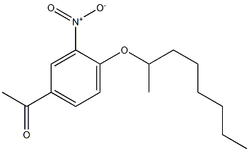 1-[3-nitro-4-(octan-2-yloxy)phenyl]ethan-1-one Struktur