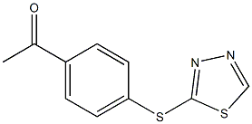 1-[4-(1,3,4-thiadiazol-2-ylsulfanyl)phenyl]ethan-1-one Struktur