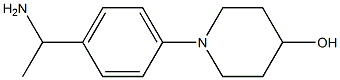 1-[4-(1-aminoethyl)phenyl]piperidin-4-ol Struktur