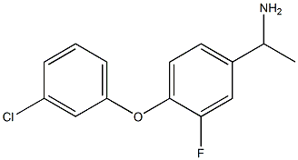 1-[4-(3-chlorophenoxy)-3-fluorophenyl]ethan-1-amine Struktur