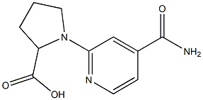 1-[4-(aminocarbonyl)pyridin-2-yl]pyrrolidine-2-carboxylic acid Struktur