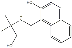 1-{[(1-hydroxy-2-methylpropan-2-yl)amino]methyl}naphthalen-2-ol Struktur