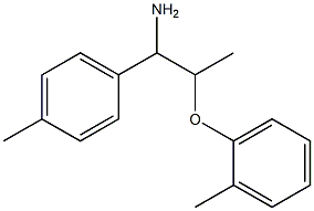 1-{[1-amino-1-(4-methylphenyl)propan-2-yl]oxy}-2-methylbenzene Struktur