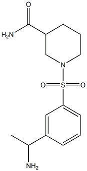 1-{[3-(1-aminoethyl)benzene]sulfonyl}piperidine-3-carboxamide Struktur