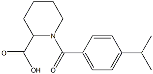 1-{[4-(propan-2-yl)phenyl]carbonyl}piperidine-2-carboxylic acid Struktur