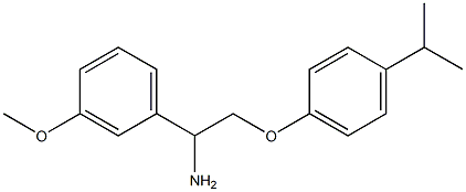 1-{1-amino-2-[4-(propan-2-yl)phenoxy]ethyl}-3-methoxybenzene Struktur