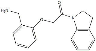 1-{2-[2-(2,3-dihydro-1H-indol-1-yl)-2-oxoethoxy]phenyl}methanamine Struktur