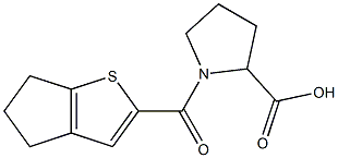 1-{4H,5H,6H-cyclopenta[b]thiophen-2-ylcarbonyl}pyrrolidine-2-carboxylic acid Struktur