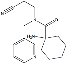 1-amino-N-(2-cyanoethyl)-N-(pyridin-3-ylmethyl)cyclohexane-1-carboxamide Struktur